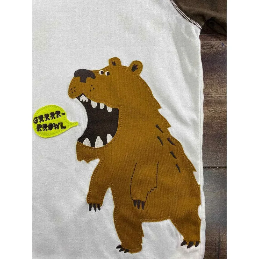CARTERS GRAPHIC TEE BEAR GRRRR BOYS 10 SUPER COMFY Nwot Longsleeve